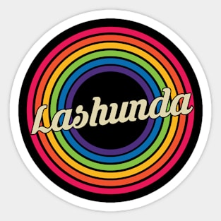 Lashunda - Retro Rainbow Style Sticker